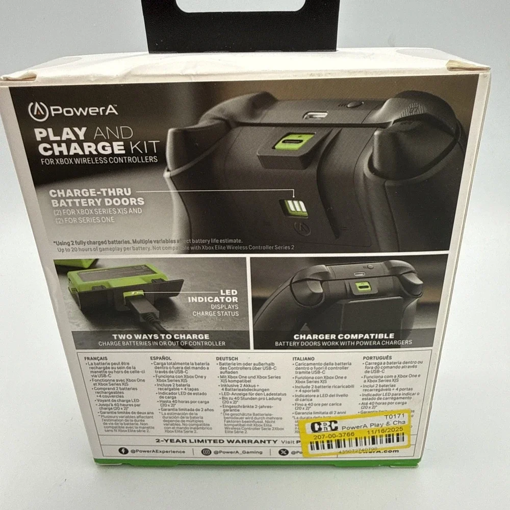 PowerA Play & Charge Kit for Xbox Series X|S & Xbox One